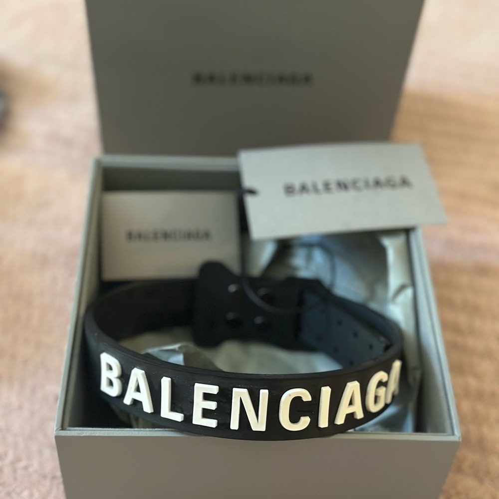Balenciaga Rubber Tag Choker